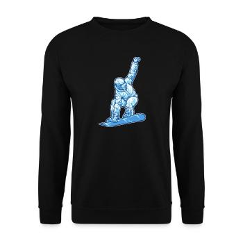 Schifahren Wintersport Eishockey Winter Skifahrer - Unisex Pullover - Schwarz - Vorne - Alina (178cm) & Michal (187cm)