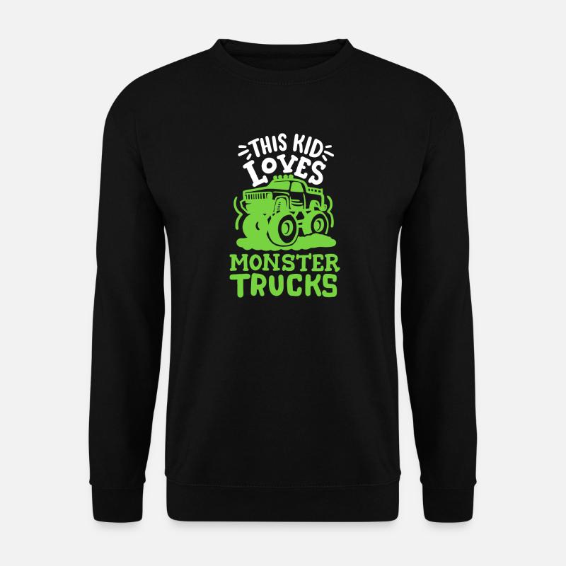 Monstertrucks für Kinder - Unisex Pullover - Schwarz