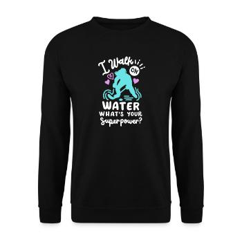 Eishockey Eishockeyspielerin - Unisex Pullover - Schwarz - Vorne - Alina (178cm) & Michal (187cm)