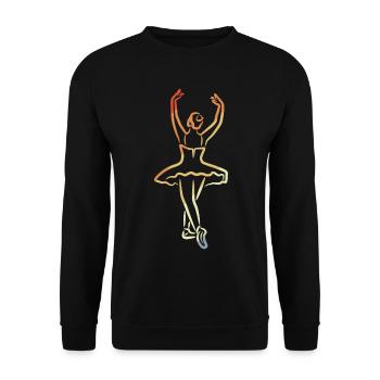 Ballerine Croquis Look Vintage - Sweat-shirt Unisexe - noir - Devant - Alina (178cm) & Michal (187cm)