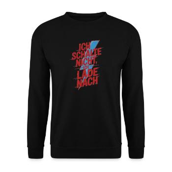 Je ne me déplace pas, je recharge - Sweat-shirt Unisexe - noir - Devant - Alina (178cm) & Michal (187cm)