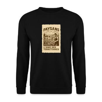 Farmers, the soul of the territories - Unisex Sweatshirt - black - Front - Alina (178cm) & Michal (187cm)