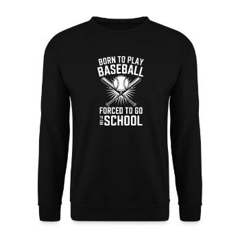 Baseball et conception de motivation à l’école - Sweat-shirt Unisexe - noir - Devant - Alina (178cm) & Michal (187cm)