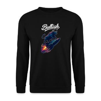 Stock Bull Bull Chart Profit Rocket Gift - Sweat-shirt Unisexe - noir - Devant - Alina (178cm) & Michal (187cm)