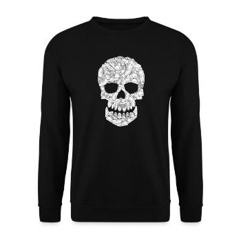 Sneaker Skull Graphic Streetwear for Collectors - Unisex Sweatshirt - black - Front - Alina (178cm) & Michal (187cm)