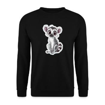lemur - Unisex Sweatshirt - black - Front - Alina (178cm) & Michal (187cm)