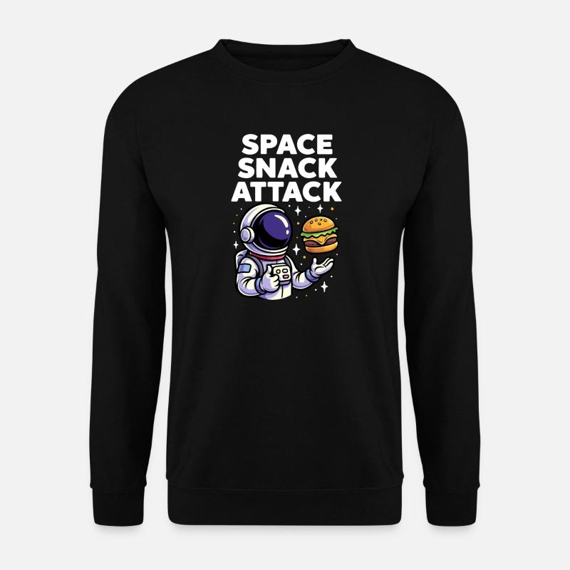 Astronaut Burger Space Snack Attack - Unisex Pullover - Schwarz