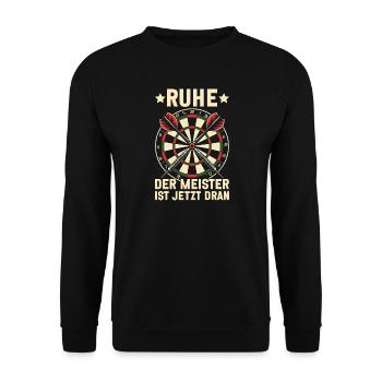 Darts Dart Dartboard Dartboard Dart Player - Unisex Sweatshirt - black - Front - Alina (178cm) & Michal (187cm)