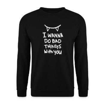 Mauvaises choses – Flirt, amour et drague sexy - Sweat-shirt Unisexe - noir - Devant - Alina (178cm) & Michal (187cm)