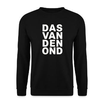 Das van den ond. Antwerpen Dialekt Hemden - Unisex Pullover - Schwarz - Vorne - Alina (178cm) & Michal (187cm)