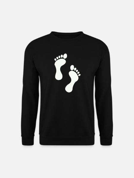 Kleine Füße, große Träume - Unisex Pullover - Schwarz