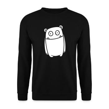 Monster Cheerful – Funny Kawaii Comic Design - Unisex Sweatshirt - black - Front - Alina (178cm) & Michal (187cm)
