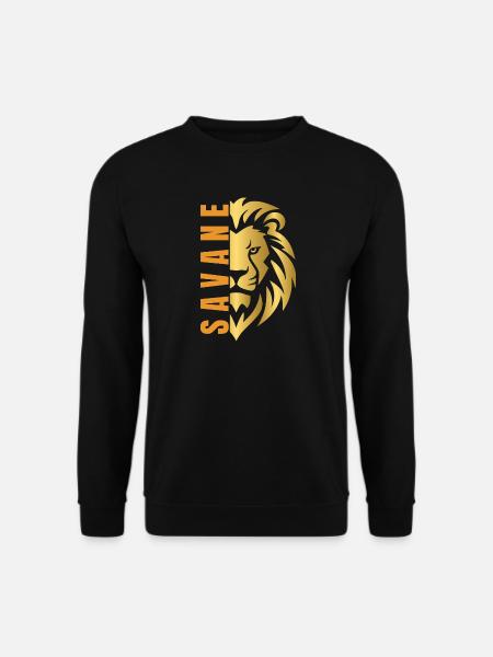 Lion doré - Sweat-shirt Unisexe - noir