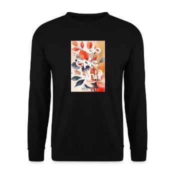 Do Epic Shit — Impression d’art floral de rue - Sweat-shirt Unisexe - noir - Devant - Alina (178cm) & Michal (187cm)