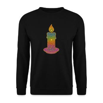 Bougie scintillante dégradé ornement - Sweat-shirt Unisexe - noir - Devant - Alina (178cm) & Michal (187cm)