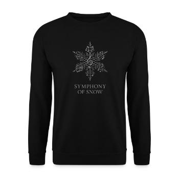 SYMPHONY OF SNOW Snowflake Music Gluckstick - Unisex Sweatshirt - black - Front - Alina (178cm) & Michal (187cm)