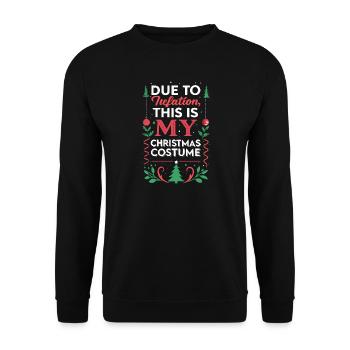 Inflation-Weihnachtskostüm - Unisex Pullover - Schwarz - Vorne - Alina (178cm) & Michal (187cm)