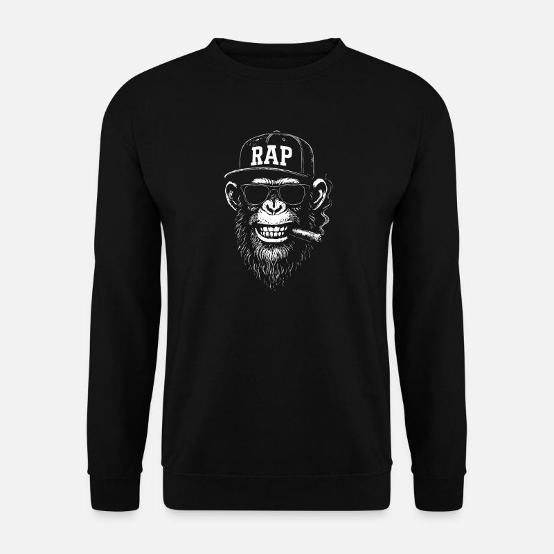 Rap Monkey Streetwear Cap - Unisex Sweatshirt - black