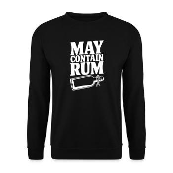 May Contain Rum - Unisex Sweatshirt - black - Front - Alina (178cm) & Michal (187cm)
