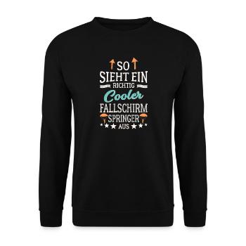 Voilà à quoi ressemble un parachutiste vraiment cool - Sweat-shirt Unisexe - noir - Devant - Alina (178cm) & Michal (187cm)
