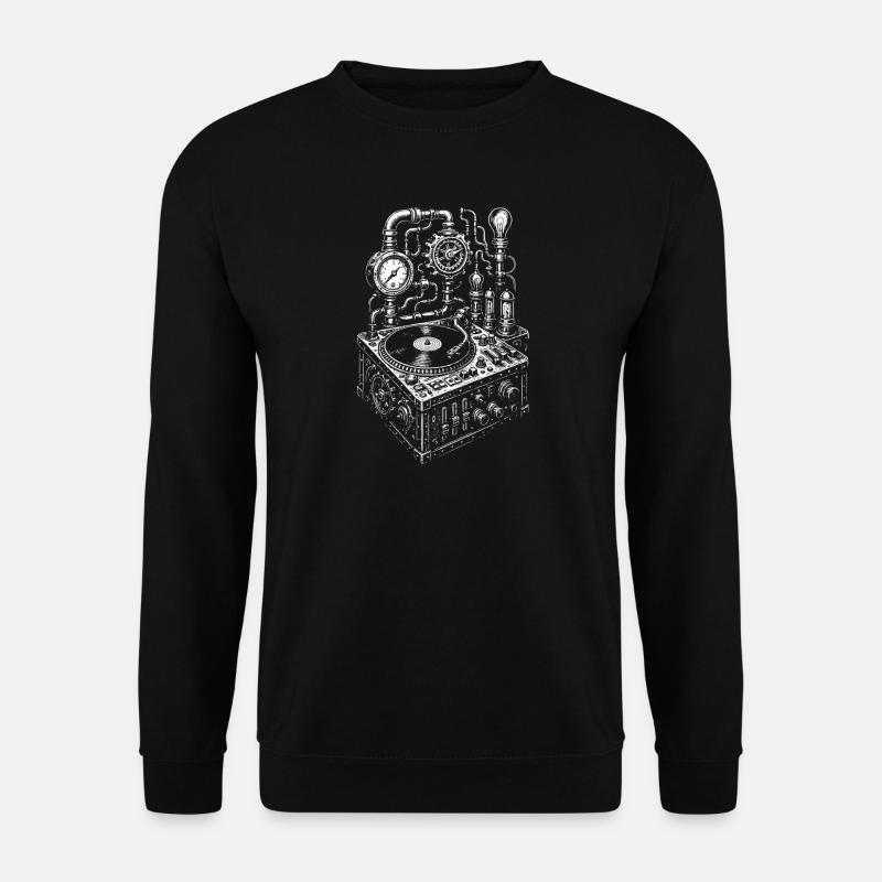 Steampunk music console design - Unisex Sweatshirt - black