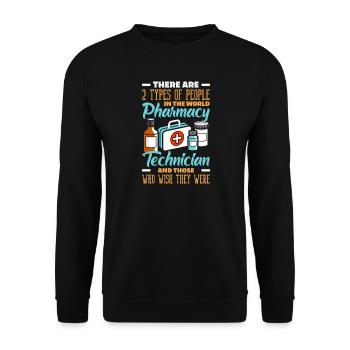 Apotheker Pharmazeutisch-technischer - Unisex Pullover - Schwarz - Vorne - Alina (178cm) & Michal (187cm)