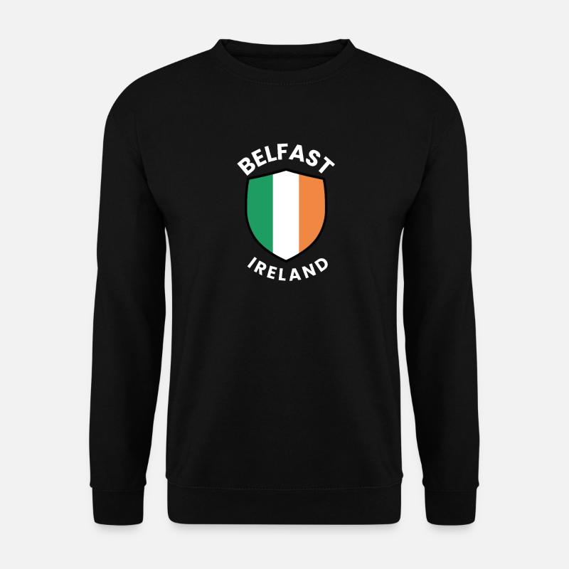 Belfaster Schild von Irland - Unisex Pullover - Schwarz