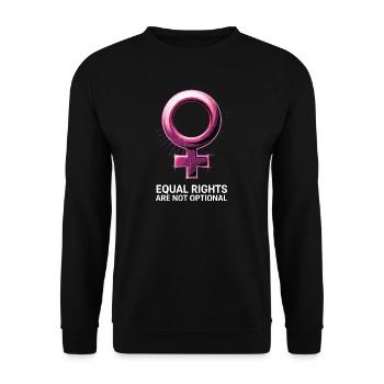 Equal Rights Are Not Optional Feminism - Unisex Sweatshirt - black - Front - Alina (178cm) & Michal (187cm)