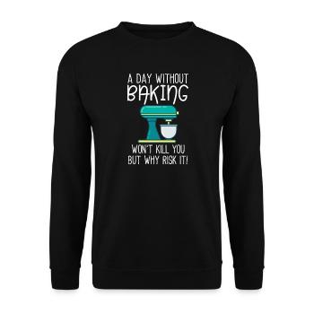 Une journée sans pâtisserie - Sweat-shirt Unisexe - noir - Devant - Alina (178cm) & Michal (187cm)