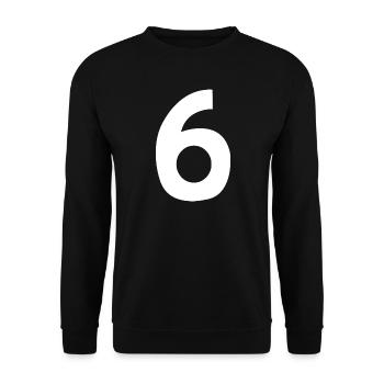 Number 6 - Unisex Sweatshirt - black - Front - Alina (178cm) & Michal (187cm)