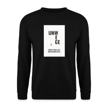 Detours expand local knowledge - Unisex Sweatshirt - black - Front - Alina (178cm) & Michal (187cm)