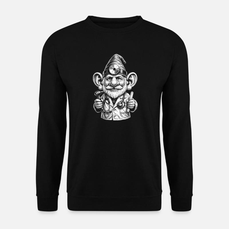Gnomisk Doktor Tommelfinger Op - Unisex sweater - sort