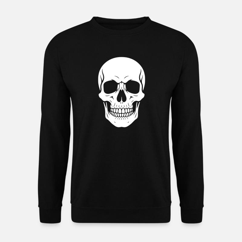 Totenkopf Silhouette Grafik - Unisex Pullover - Schwarz