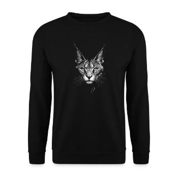 Caracal - Sweat-shirt Unisexe - noir - Devant - Alina (178cm) & Michal (187cm)