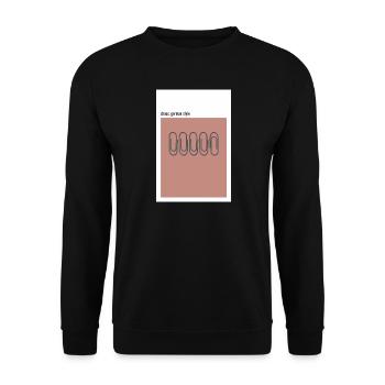 Chaos – German Style  Rot  Büroklammern - Unisex Pullover - Schwarz - Vorne - Alina (178cm) & Michal (187cm)
