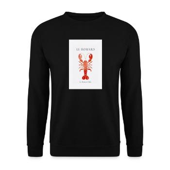 Le Homard Club Reduced Lobster Design France - Sweat-shirt Unisexe - noir - Devant - Alina (178cm) & Michal (187cm)