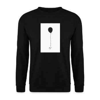 Let It Go Ballon Minimal Poster - Unisex Pullover - Schwarz - Vorne - Alina (178cm) & Michal (187cm)
