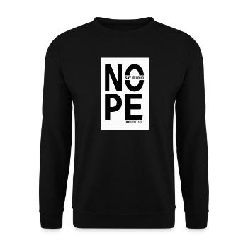 NON, dis-le fort, déclaration minimaliste - Sweat-shirt Unisexe - noir - Devant - Alina (178cm) & Michal (187cm)