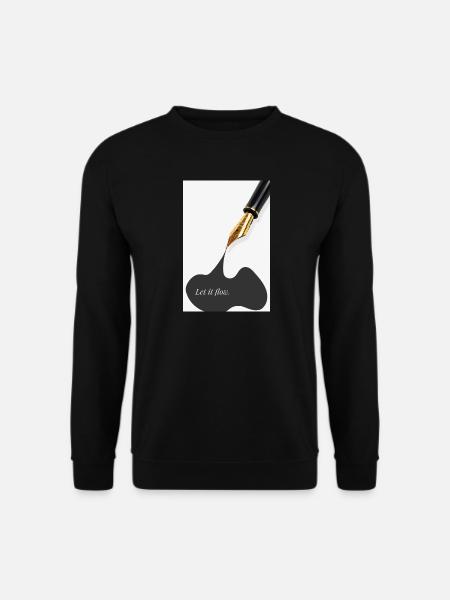 Let it flow Creativity Motivation Writing - Unisex Sweatshirt - black