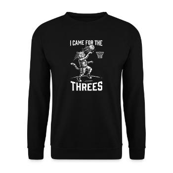 basketball,cute,basketball,meme,cat,sport - Unisex Sweatshirt - black - Front - Alina (178cm) & Michal (187cm)