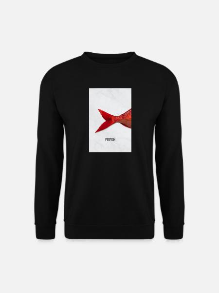 Fresh Fish Minimal Design Modern - Unisex Sweatshirt - black