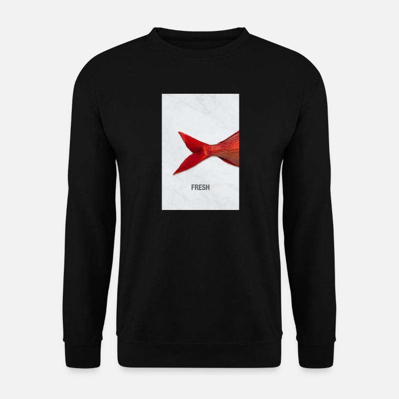 Fresh Fish Minimal Design Modern - Unisex Sweatshirt - black