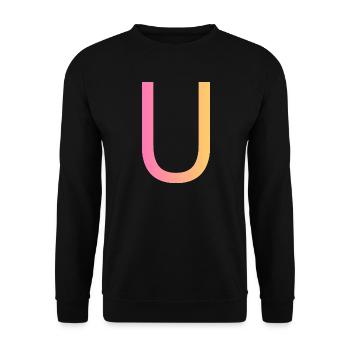 U - Sweat-shirt Unisexe - noir - Devant - Alina (178cm) & Michal (187cm)