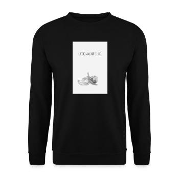 Liebe macht blind Schnecke Humor Design - Unisex Pullover - Schwarz - Vorne - Alina (178cm) & Michal (187cm)