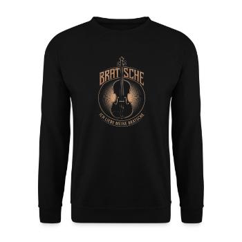 Ich Liebe Meine Bratsche – Klassische Musik - Unisex Pullover - Schwarz - Vorne - Alina (178cm) & Michal (187cm)