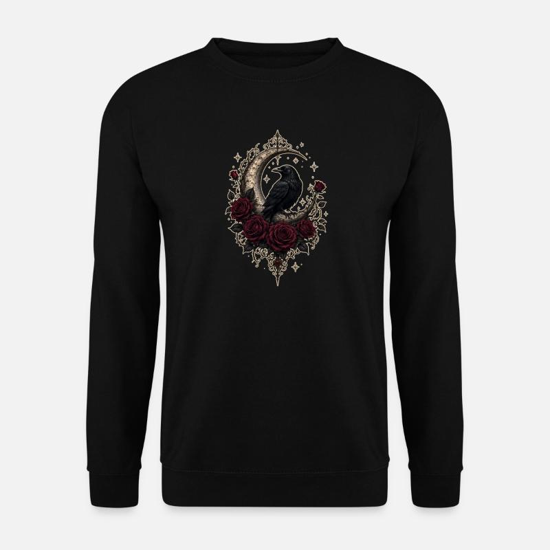 Dark Romantic Raven Moon - Unisex Sweatshirt - black