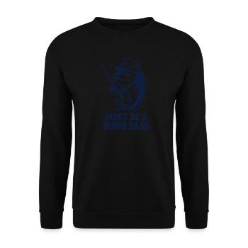 Fishing Fisherman Fish Bass - Unisex Pullover - Schwarz - Vorne - Alina (178cm) & Michal (187cm)