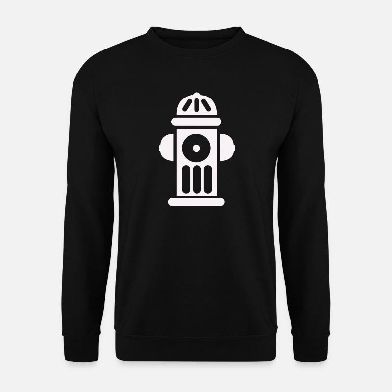 Fire Hydrant Silhouette Line Minimal - Unisex Sweatshirt - black