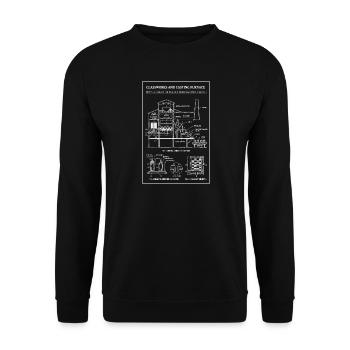 Plan de la verrerie - Sweat-shirt Unisexe - noir - Devant - Alina (178cm) & Michal (187cm)
