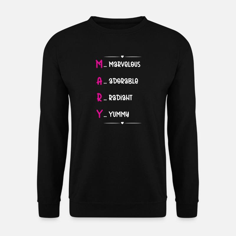 Mary Name Acrostic - Unisex Sweatshirt - black